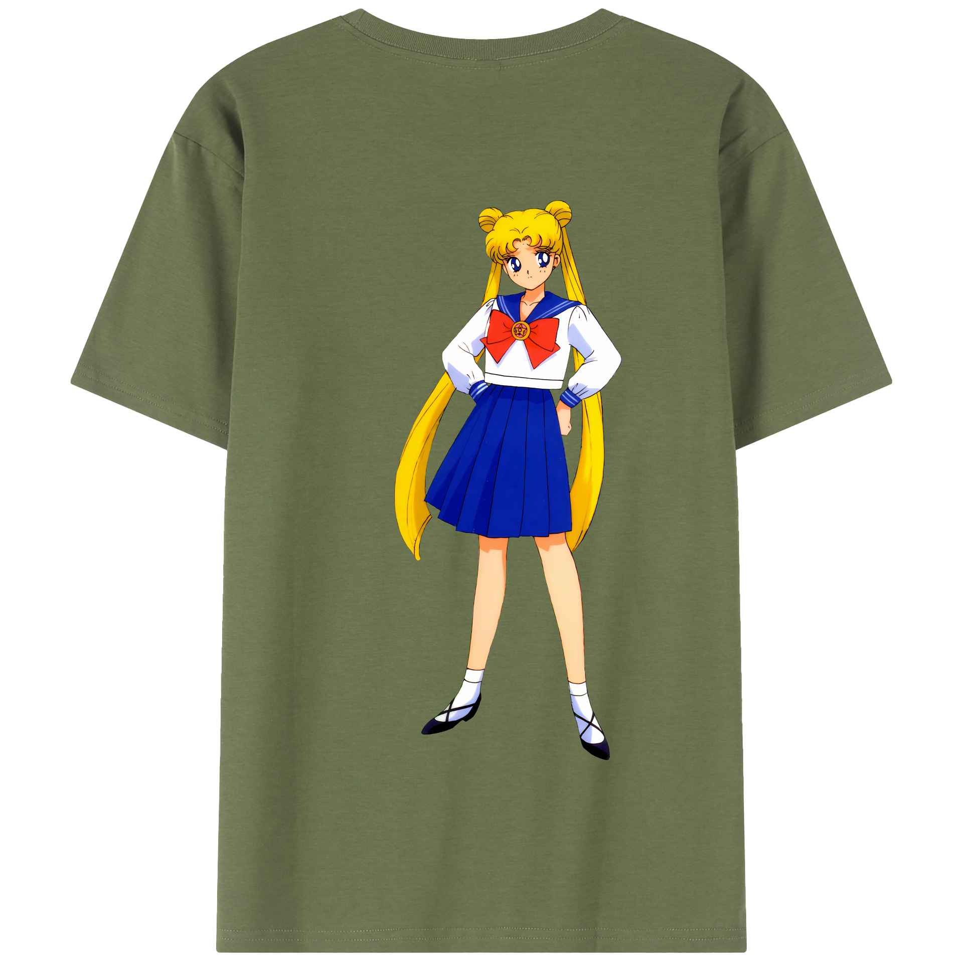 （画像用） 美少女戦士セーラームーン 愛野 美奈子 あいの みなこ Sailor Moon Aino Minako 綿100％半袖Tシャツ（背面プリント）